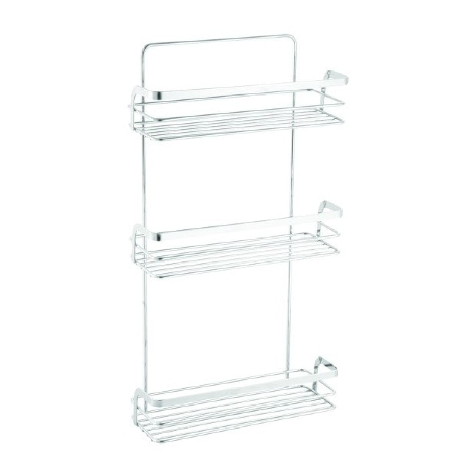 Etagère de douche 3 niveaux  à  fixer RILEY Chromé MSV