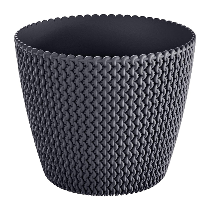 Maceta redonda 18,6l splofy de plastico en color antracita, ø34,1 x 28,9 cm