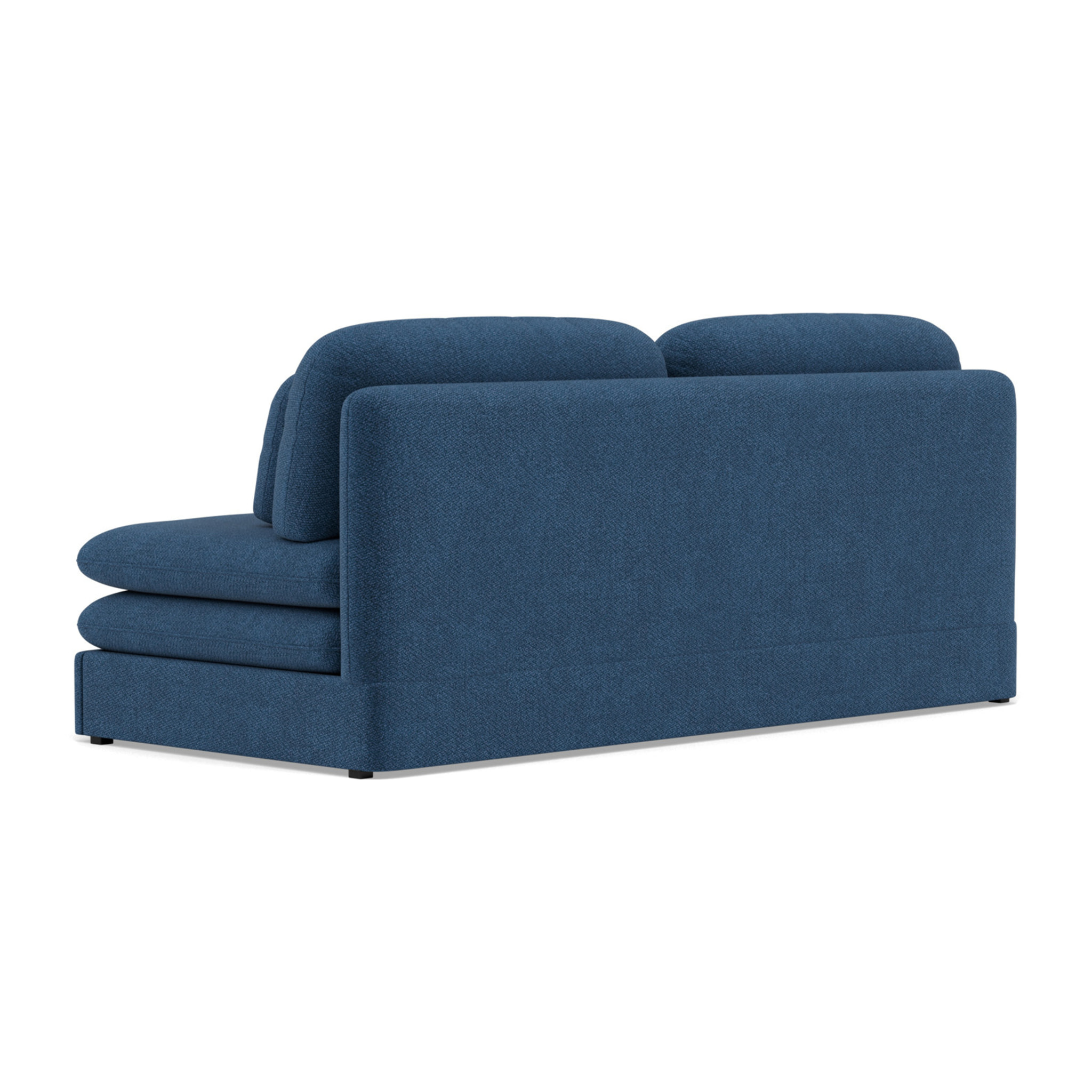 Ysal - canapé 3 places convertible déplimousse en velours texturé - Bleu marine