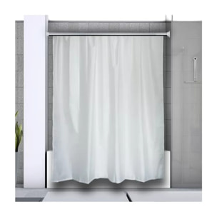 Spirella Barre tringle pour rideau de douche d'angle modulable à fixer en Alu DECOR UNIVERSAL Finition Brillante