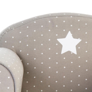 Sillon infantil "classic" color gris topo con estampados - 49 x 35,2 x 44 cm