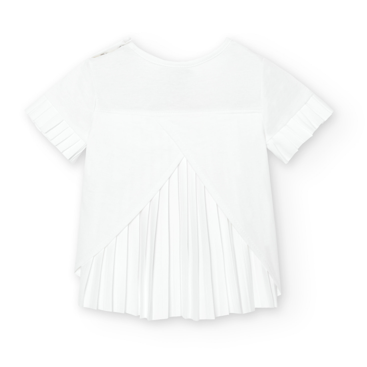 Camiseta niÃ±a, algodÃ³n, estampado, blanco, manga corta