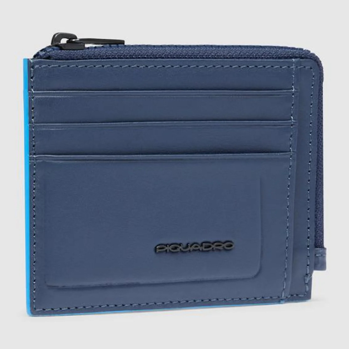 Piquadro Portamonete in pelle con porta documenti e carte di credito con protezione RFID