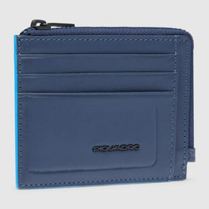 Piquadro Portamonete in pelle con porta documenti e carte di credito con protezione RFID