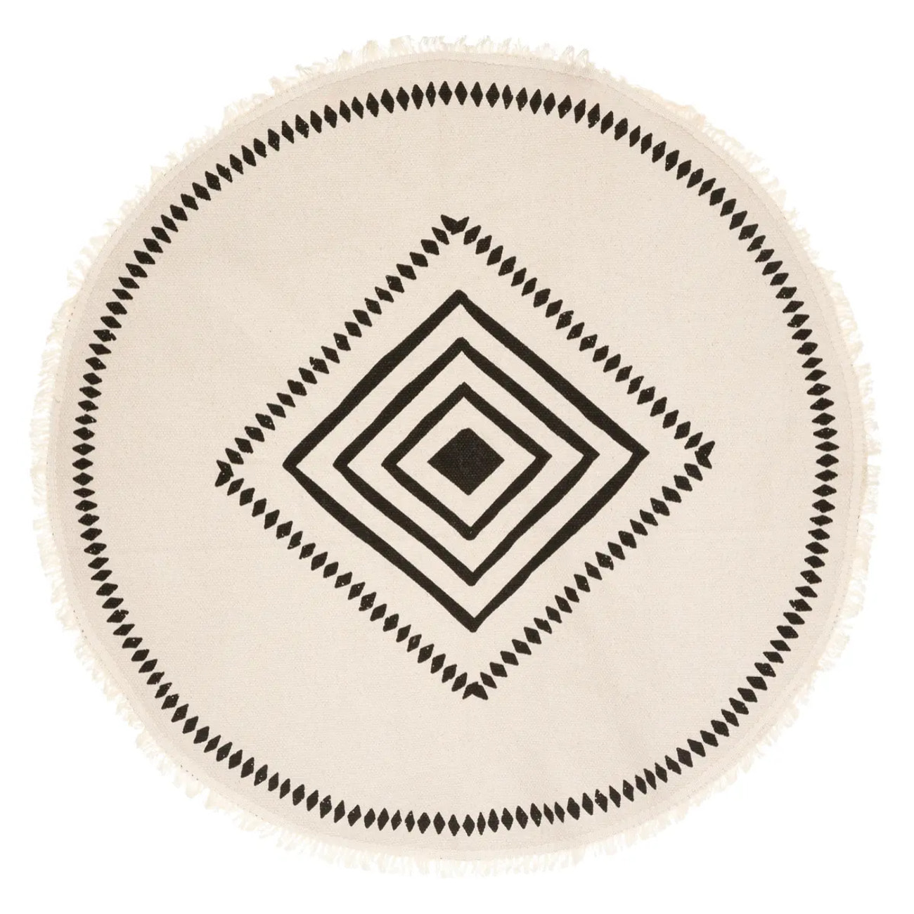 Tapis "Alban" en coton imprimé D90cm