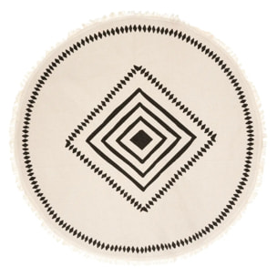 Tapis "Alban" en coton imprimé D90cm