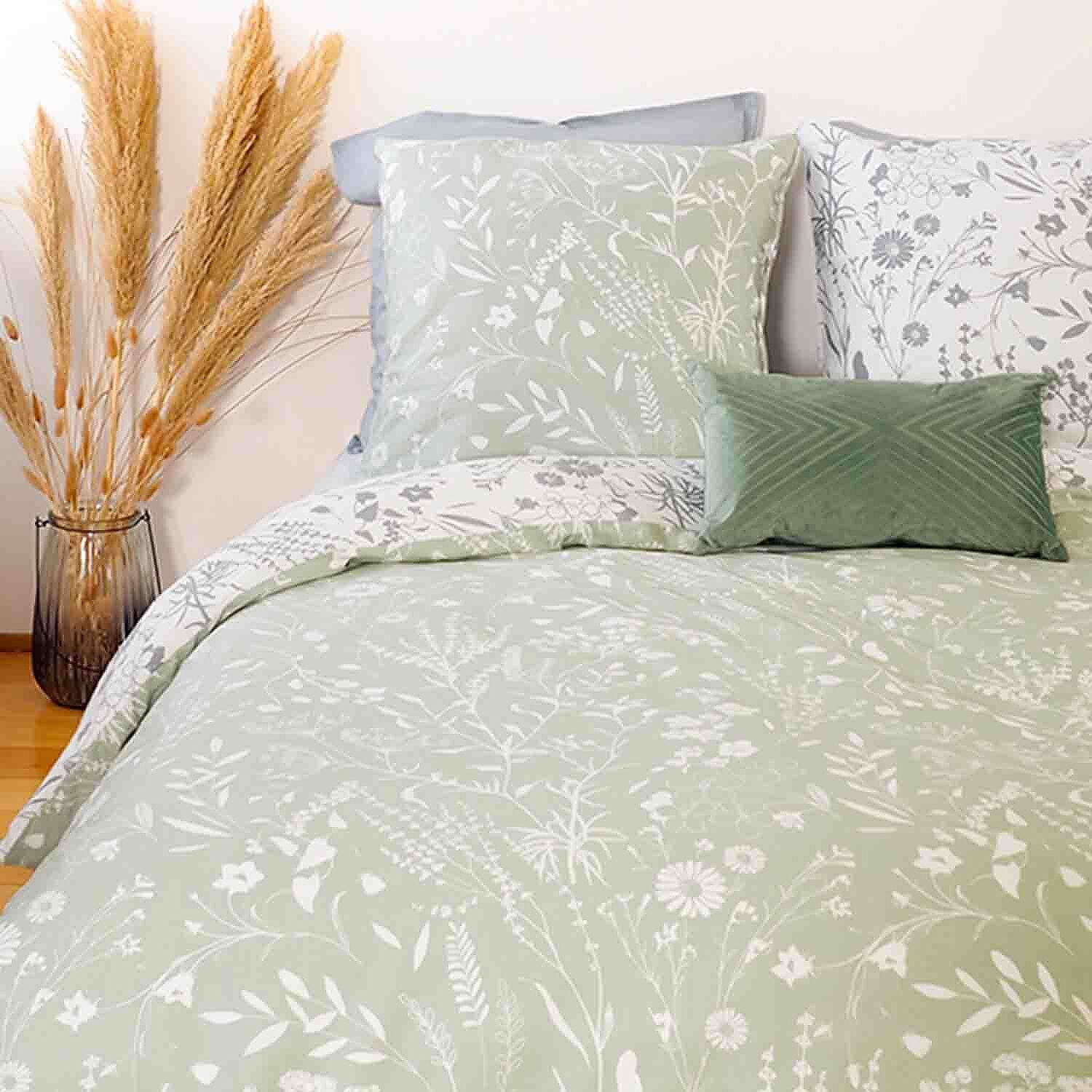 Parure Housse De Couette 3pcs 100% Satin De Coton 78fils Susie