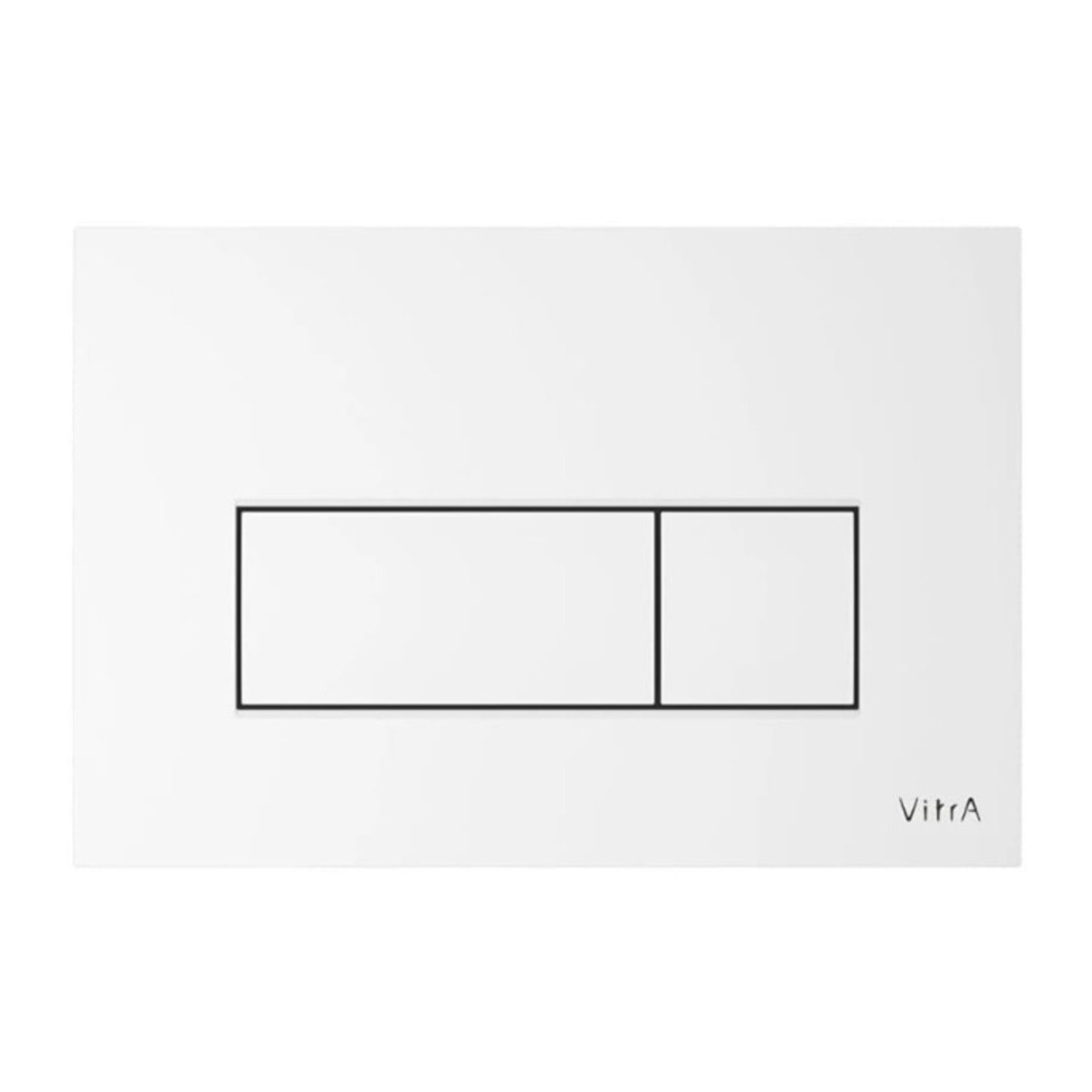 Root Square Plaque de déclenchement double touche, Blanc brillant (740-2300)