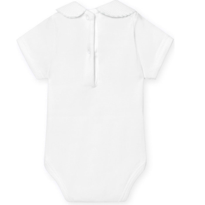Body bebé manga corta cuello piqué