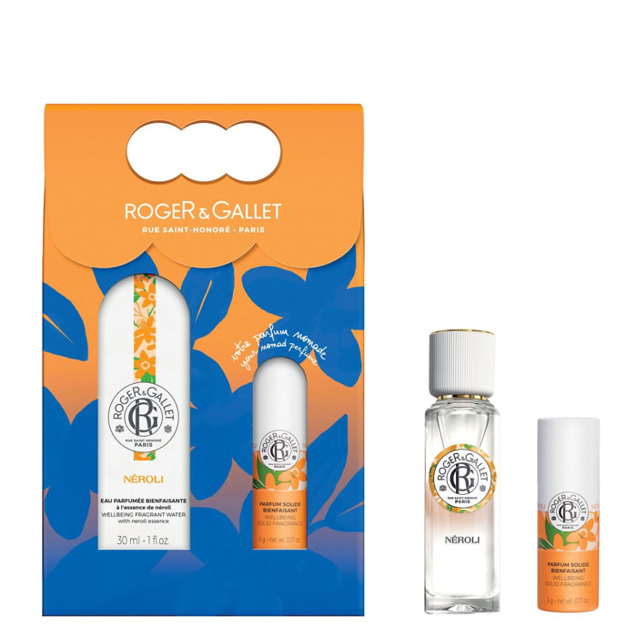 Néroli - Coffret Eau Parfumée Bienfaisante 30ml et son Parfum Solide