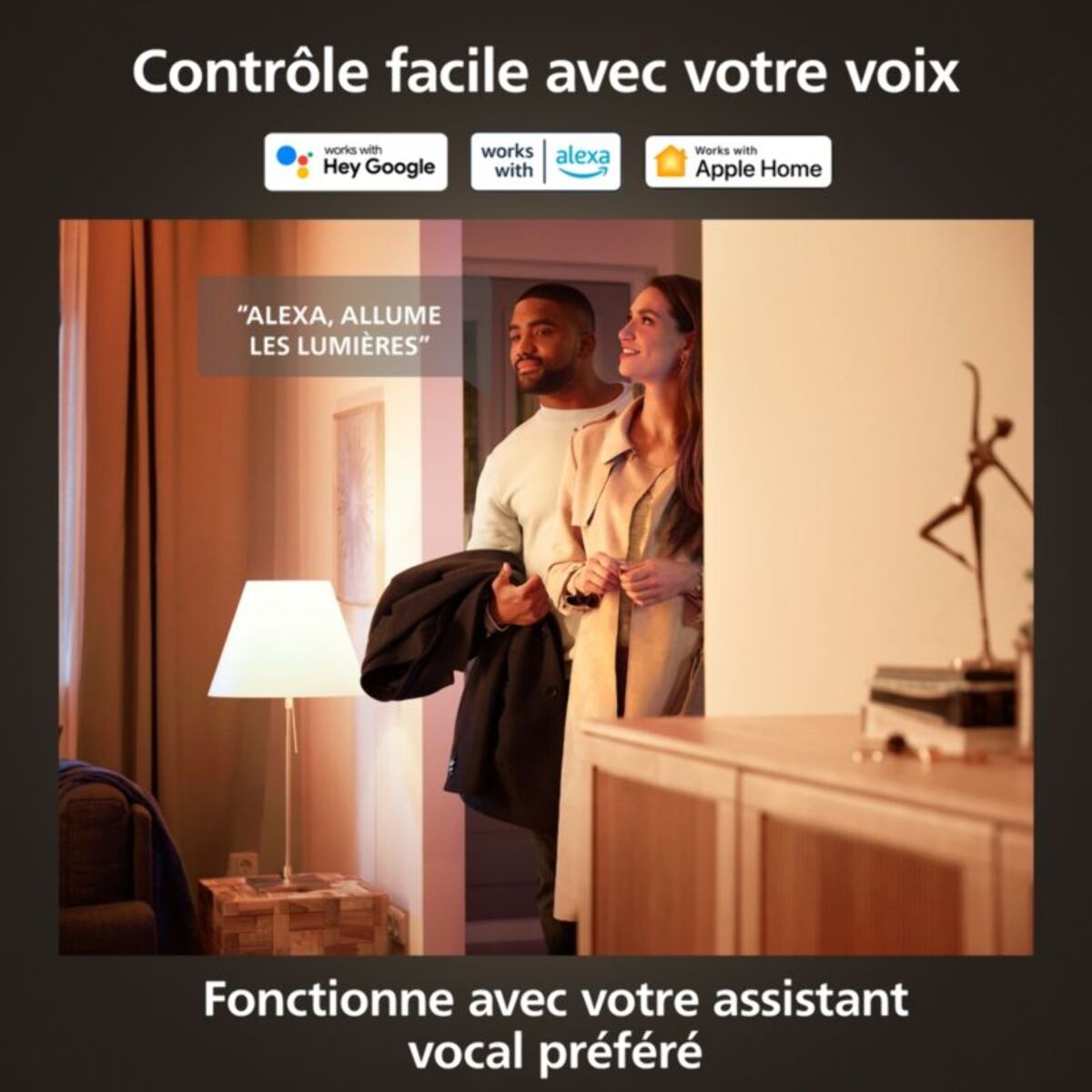 Ampoule LED connectée PHILIPS HUE GU10 White Ambiance pack de 2
