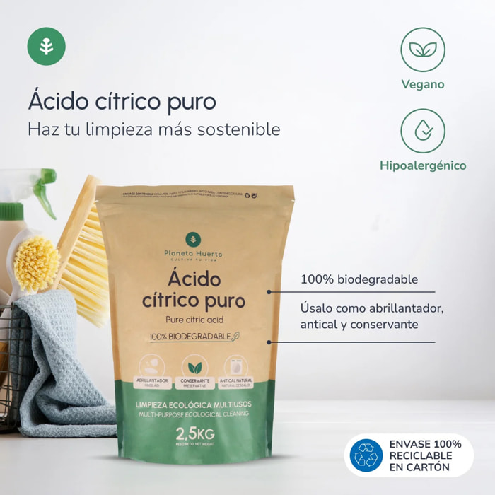 Pack 6xÁcido cítrico Planeta Huerto 2,5 Kg