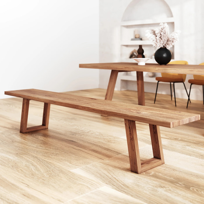 Banc en bois de teck recyclé 240 cm - Marie
