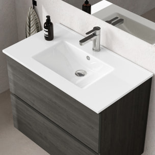 Ensemble de salle de bain SEA Alday, 80cm, Bois Charbon