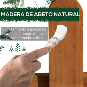 Vallas de Madera para Jardín de 12 Paneles 50x34 cm Vallas de Jardín Exterior Decorativas con Puntas en Pico Resistente Fácil de Instalar para Huerto Patio Terraza Marrón