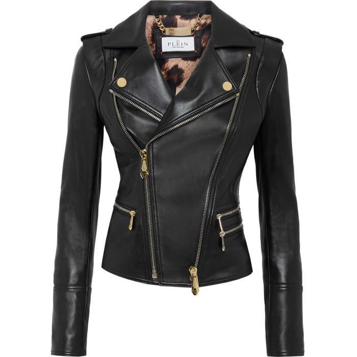 PHILIPP PLEIN Biker de cuero