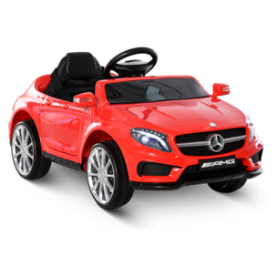 Voiture véhicule électrique enfant 6 V 7 Km/h max. télécommande effets sonores + lumineux Mercedes GLA AMG rouge