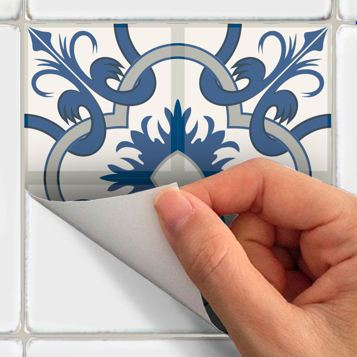 Stickers muraux - Sticker Mural Carrelage adhésif Cuisine Salle de Bain - 30 STICKERS CARREAUX DE CIMENT AZULEJOS ROSA