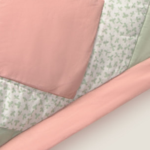 Funda de cuadrante algodón patchwork Crepat color rosa 100% Algodón