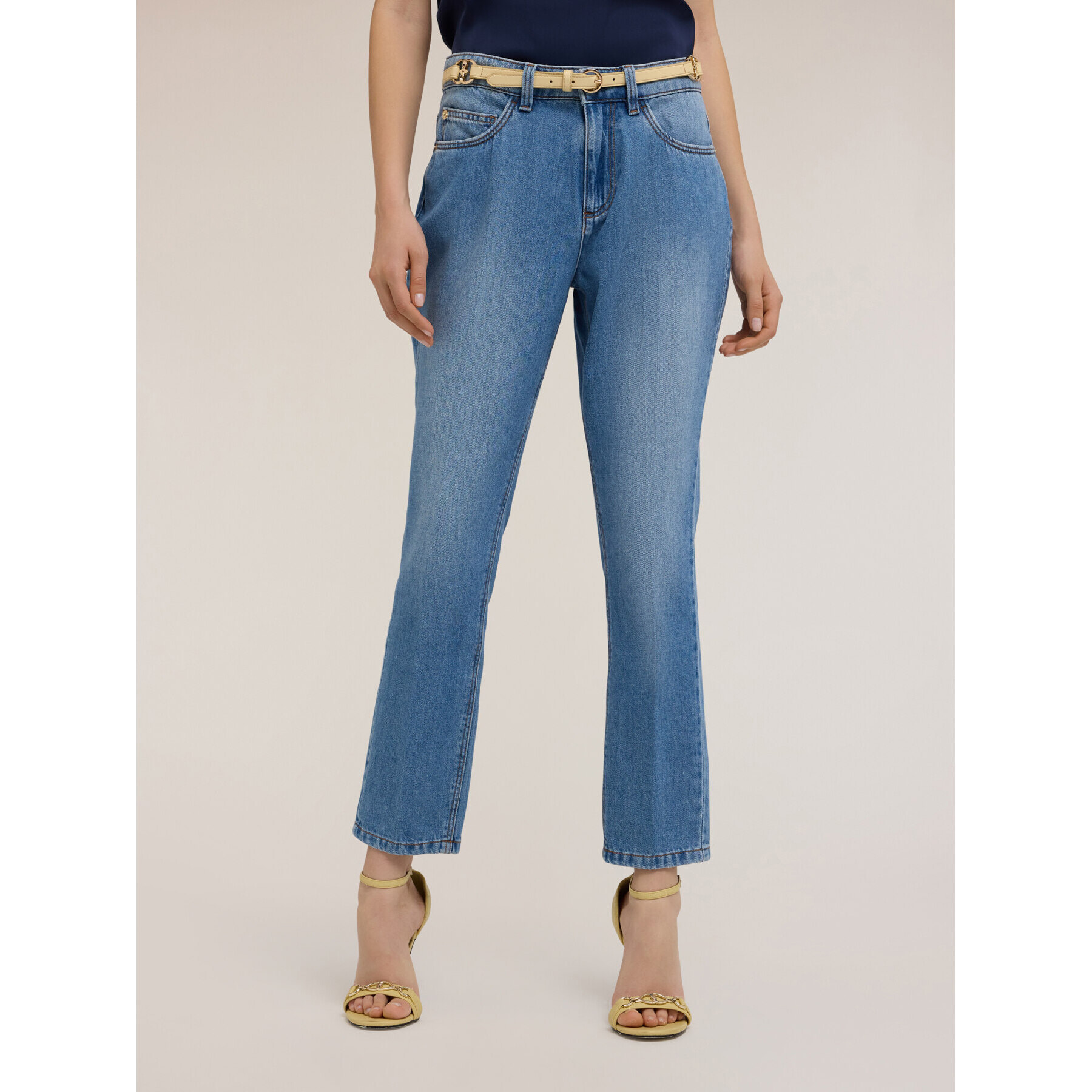 Motivi - Jeans regular con piega stirata - Azzurro