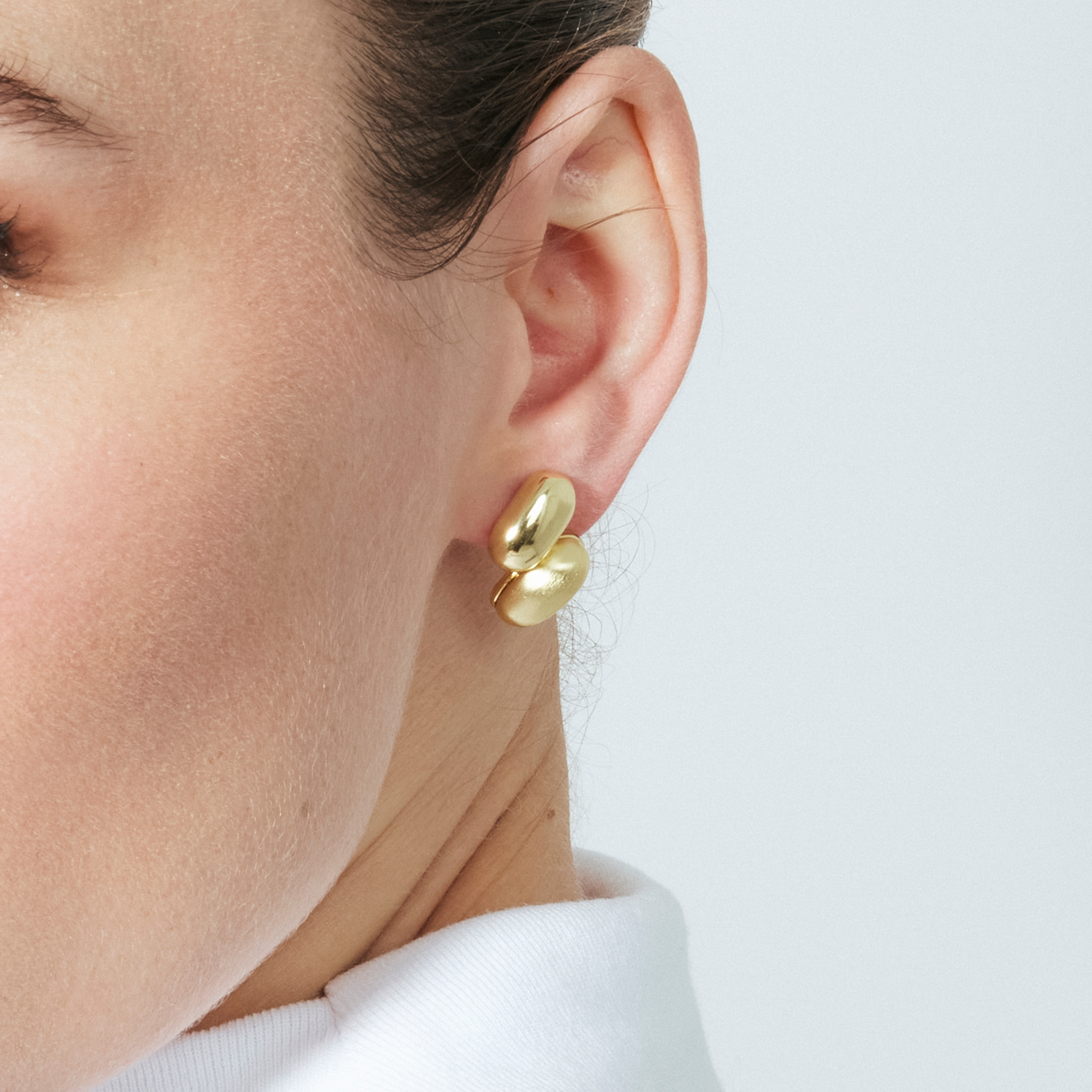 Pendientes Jiola acabado oro amarillo 18k