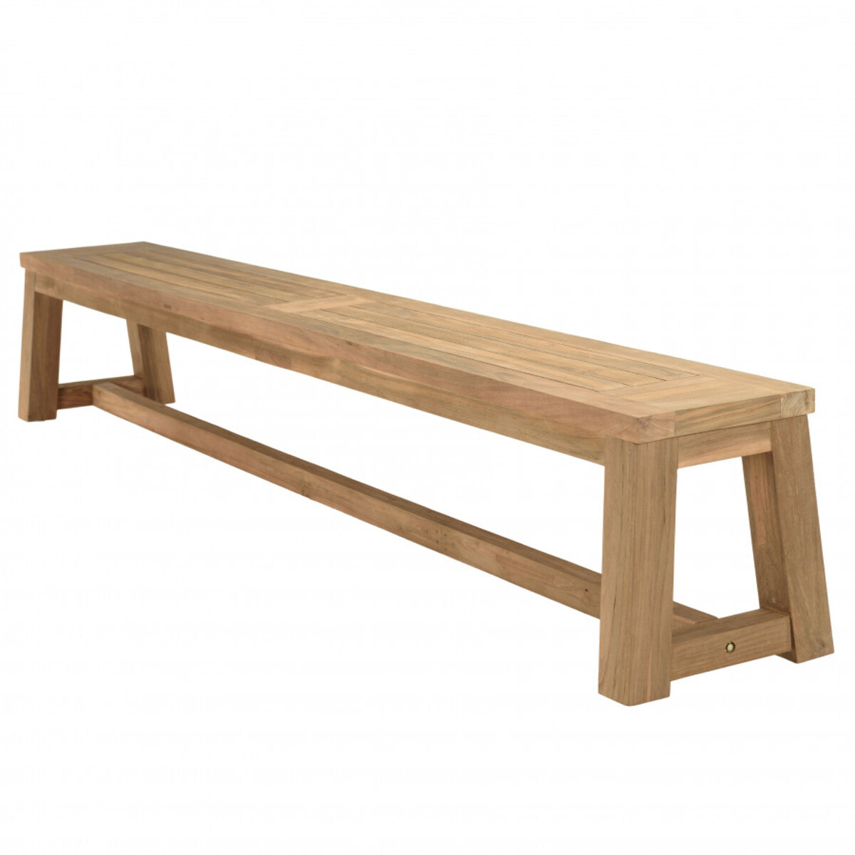 KALLY - Banc de jardin 270x35cm en teck recyclé couleur naturelle