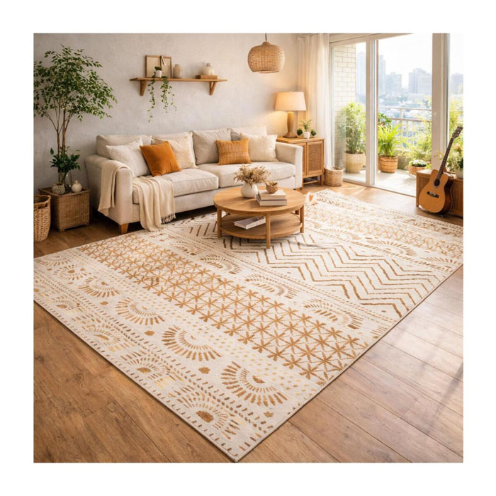 Tapis berbère tissé motif ethnic JIGE