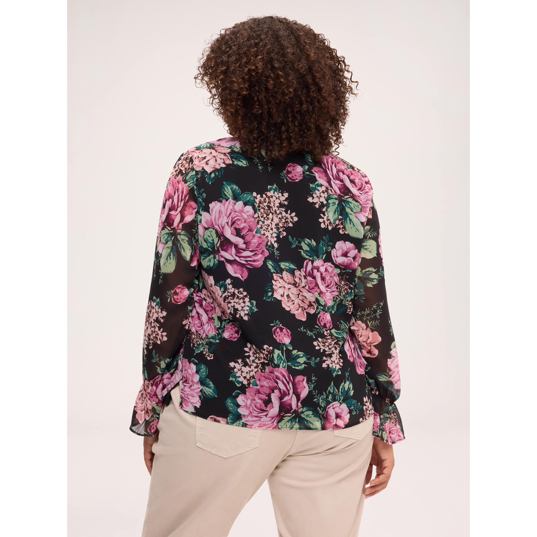 Fiorella Rubino - Blusa con stampa floreale - Nero