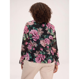 Fiorella Rubino - Blusa con stampa floreale - Nero