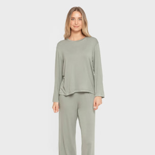 Pijama largo viscosa mujer liso