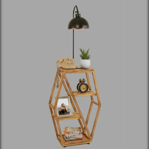 Lámpara de pie con metal , negro bronze, 38x25x165, casquillo E 27 Max 60 W