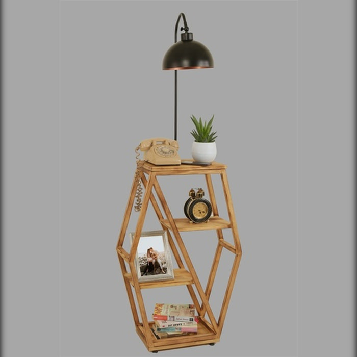 Lámpara de pie con metal , negro bronze, 38x25x165, casquillo E 27 Max 60 W