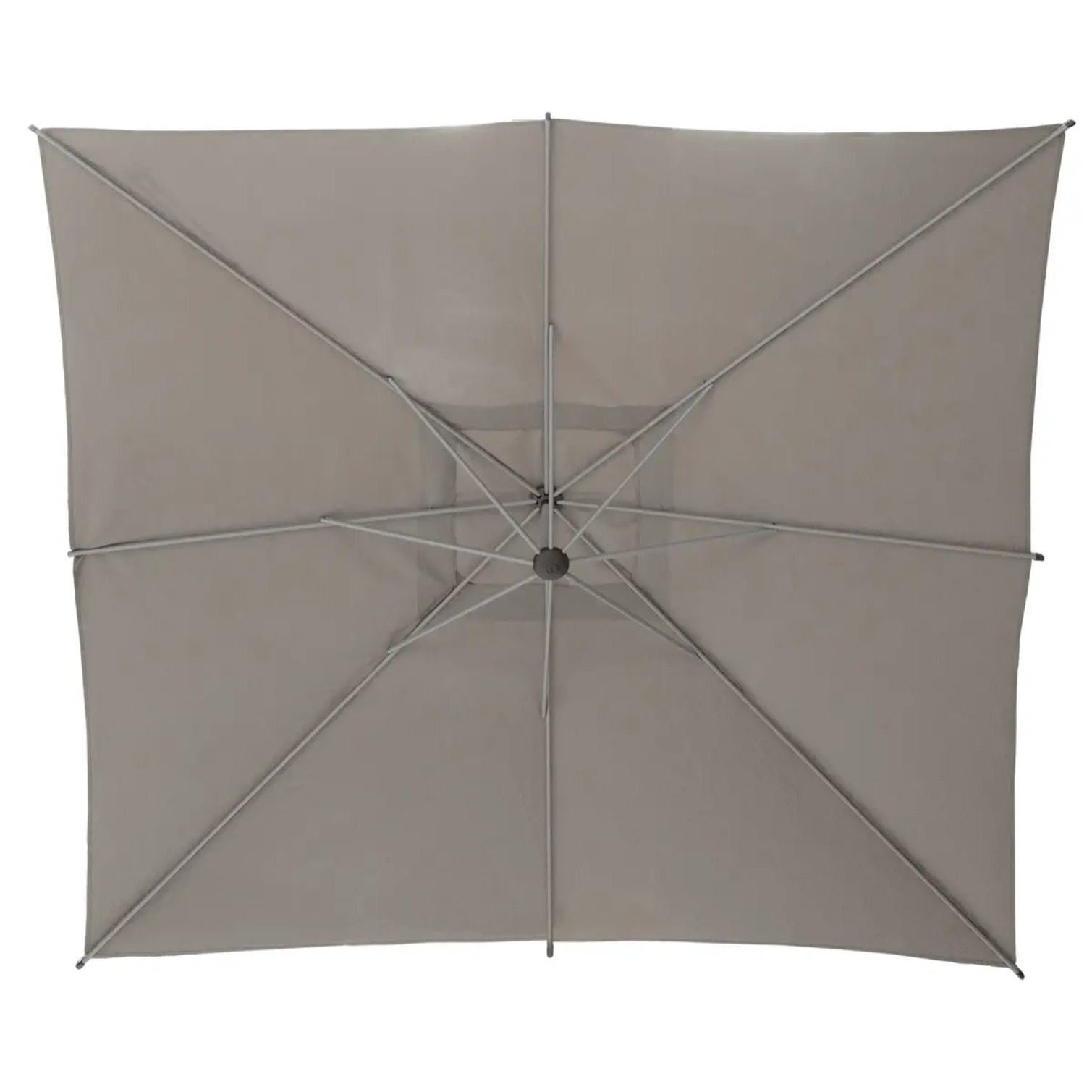 Parasol déporté carré "Manoa" taupe D2,5x2,5m en acier