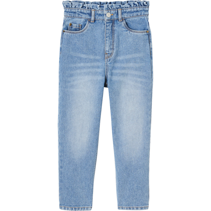 Jean Mom poches coeur au dos fille