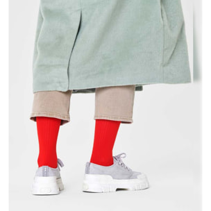 Calcetines solid logo rib crew