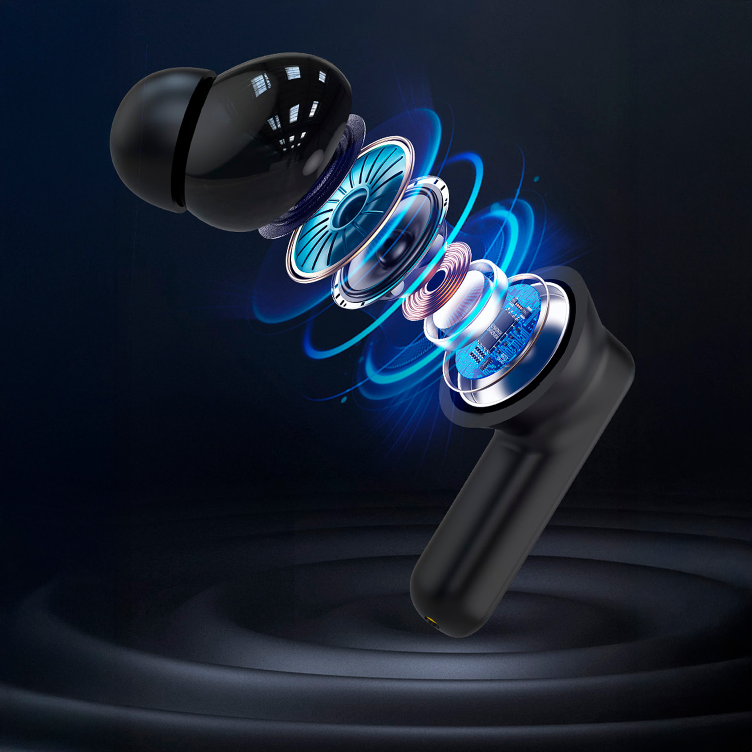 BY16 Auriculares bluetooth 5.3 pantalla full color digital Sonido alta definición con biomembrana.