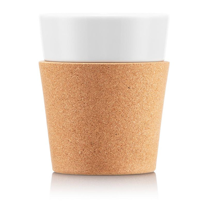 BISTRO: Set 2 mugs en porcelaine, 0.3 l, avec manchon 0.3 L