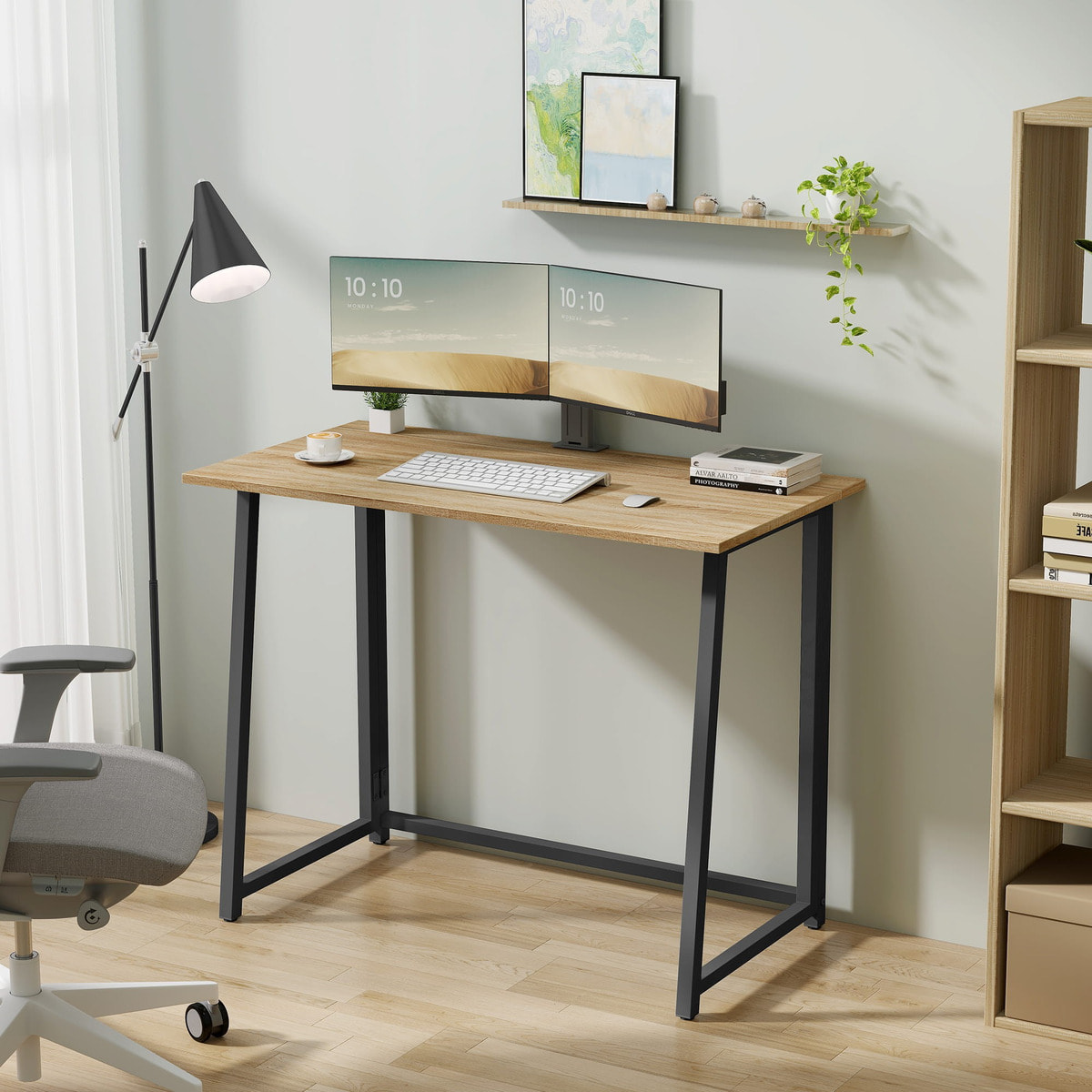 Scrivania per computer MAX 1.0 rovere sonoma e nero