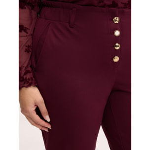 Fiorella Rubino - Pantaloni Balloon in Punto Milano - Bordeaux