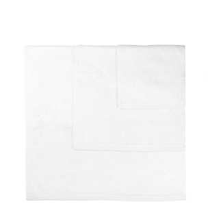 Set de 3 serviettes en coton 550 gr/m2 couleur Blanc