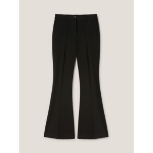 Motivi - Pantalones flare de punto milano - Negro