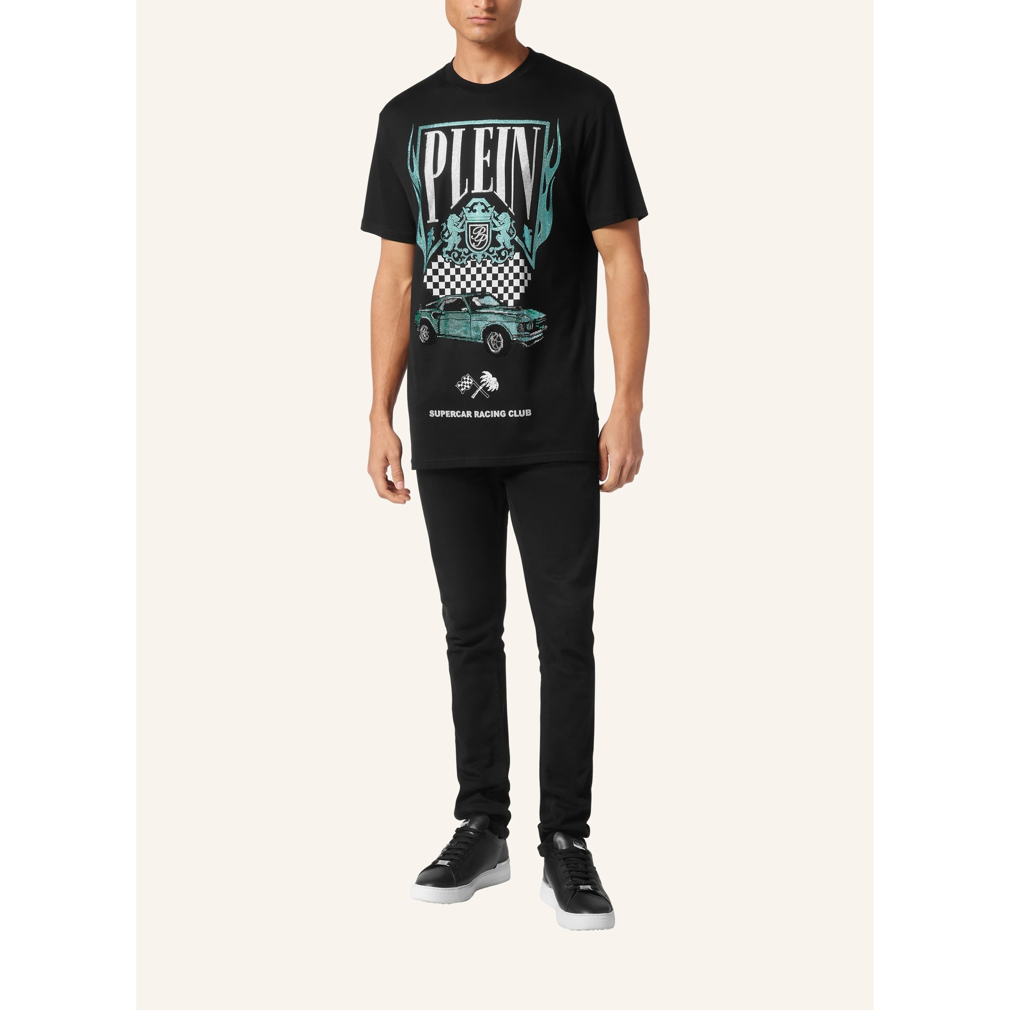 PHILIPP PLEIN T-Shirt Round Neck RACING