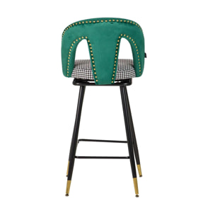 Taburete Bar Velvet Verde Harbor 46x53x106 Cm