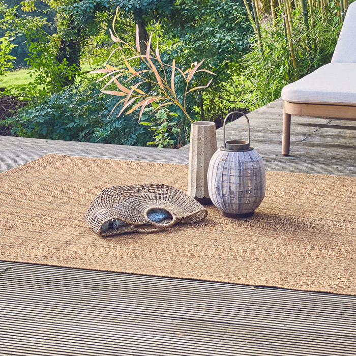 Tapis intérieur/extérieur effet jute coloris naturel OLIVER