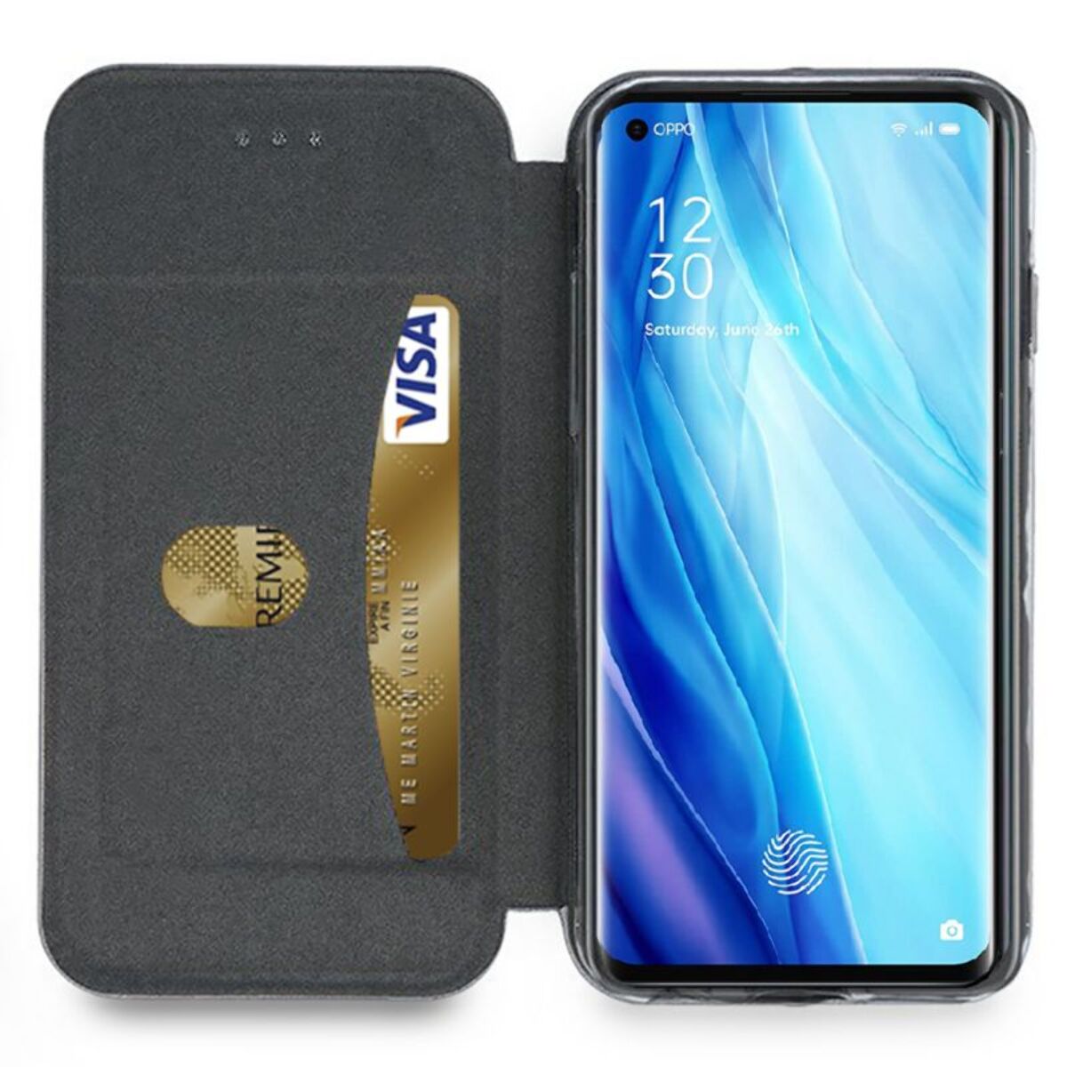 Etui IBROZ Oppo Reno 4 Pro Cuir bleu