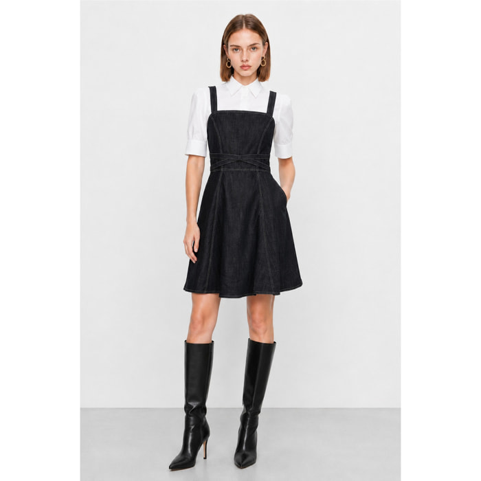Kocca - Abito da donna smanicato in denim con scollo quadrato Donna