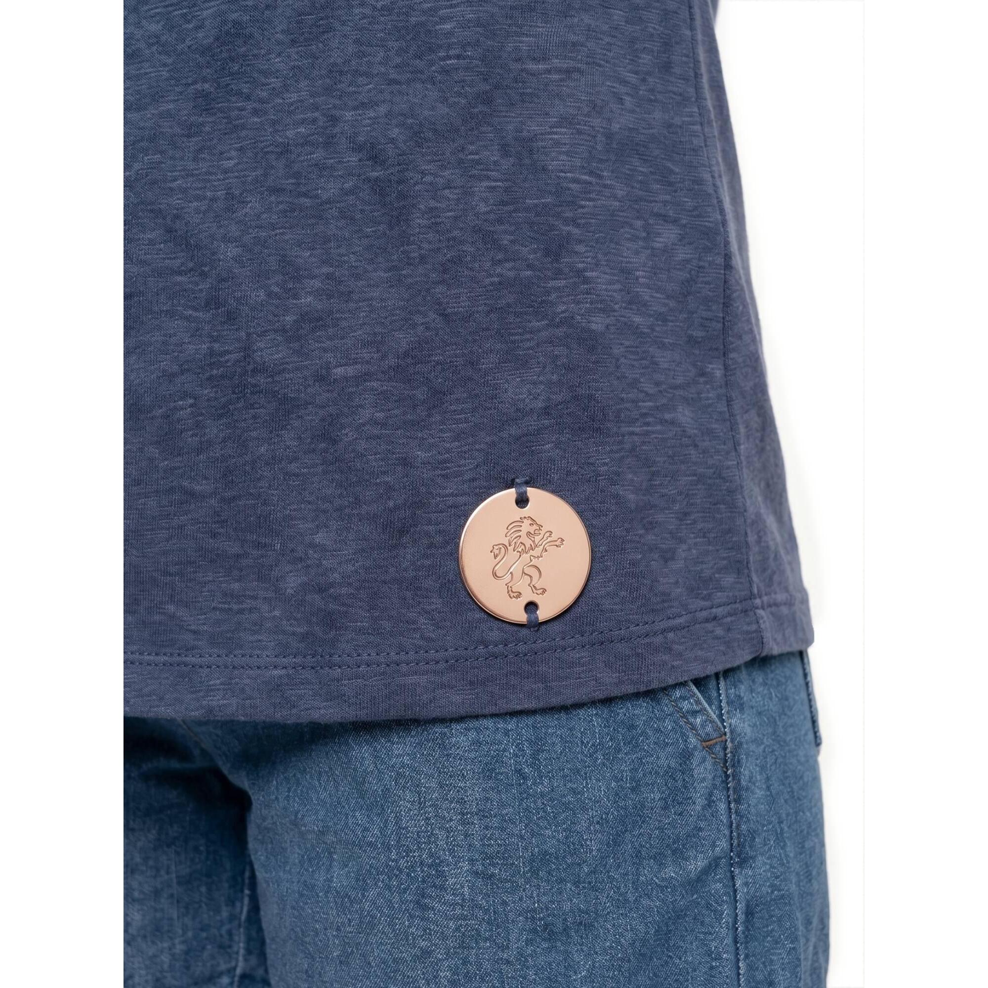 Camiseta de manga corta estilo safari urbano para mujer