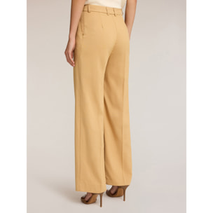 Motivi - Pantalones fluidos anchos con pliegues - Beige
