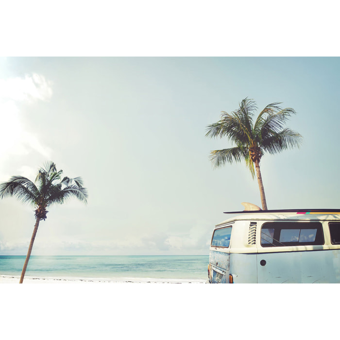 Tableau mer combi bleu sur la plage  Tableau alu Dibond