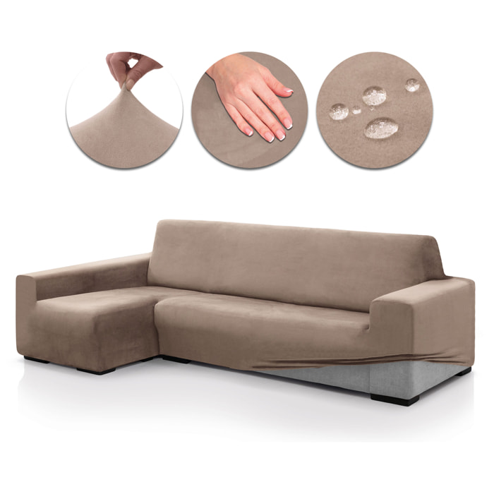Funda TERCIOPELO ANTI MANCHAS Multi elástica para CHAISE LONGUE modelo VERONICA